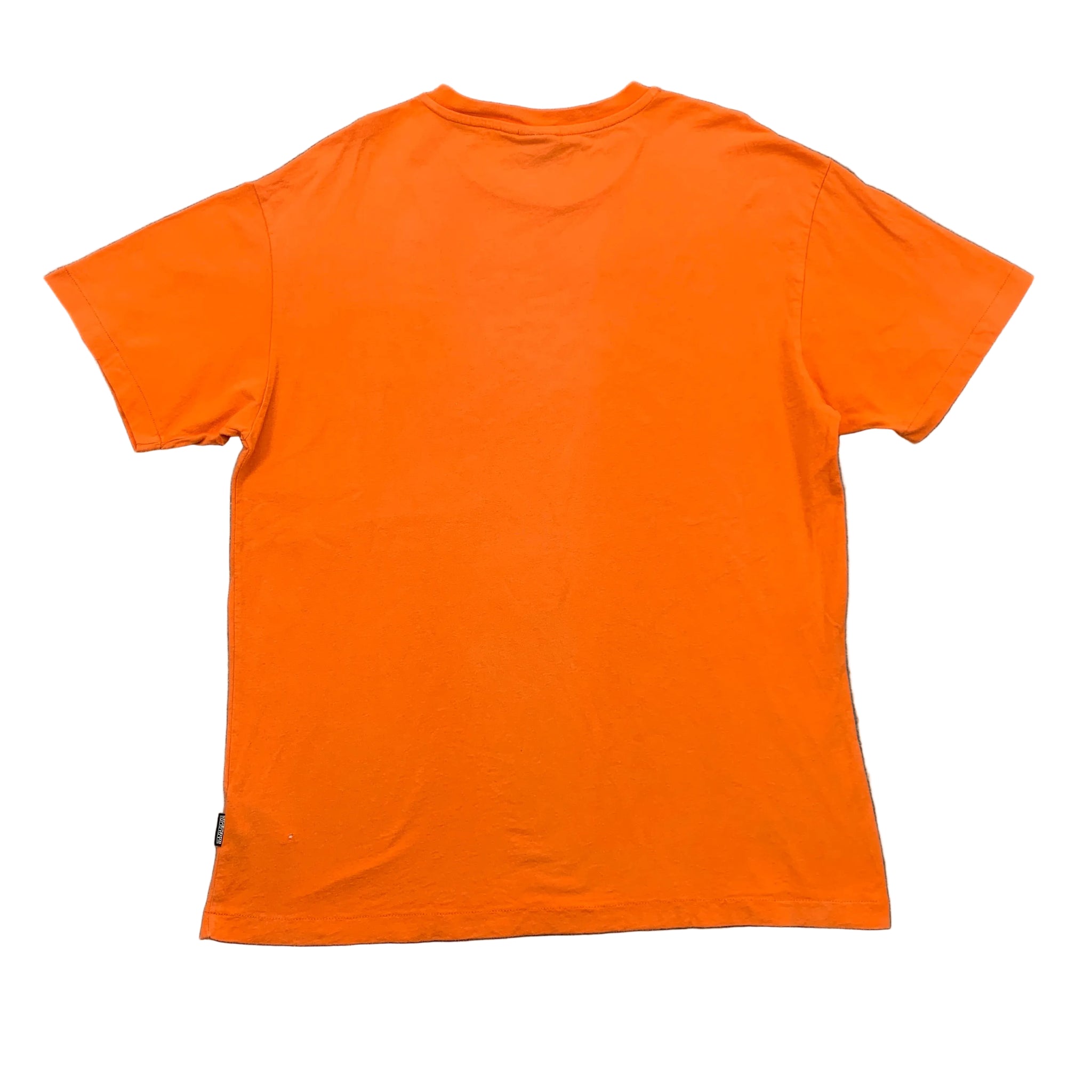 Orange t-shirt on a gray background