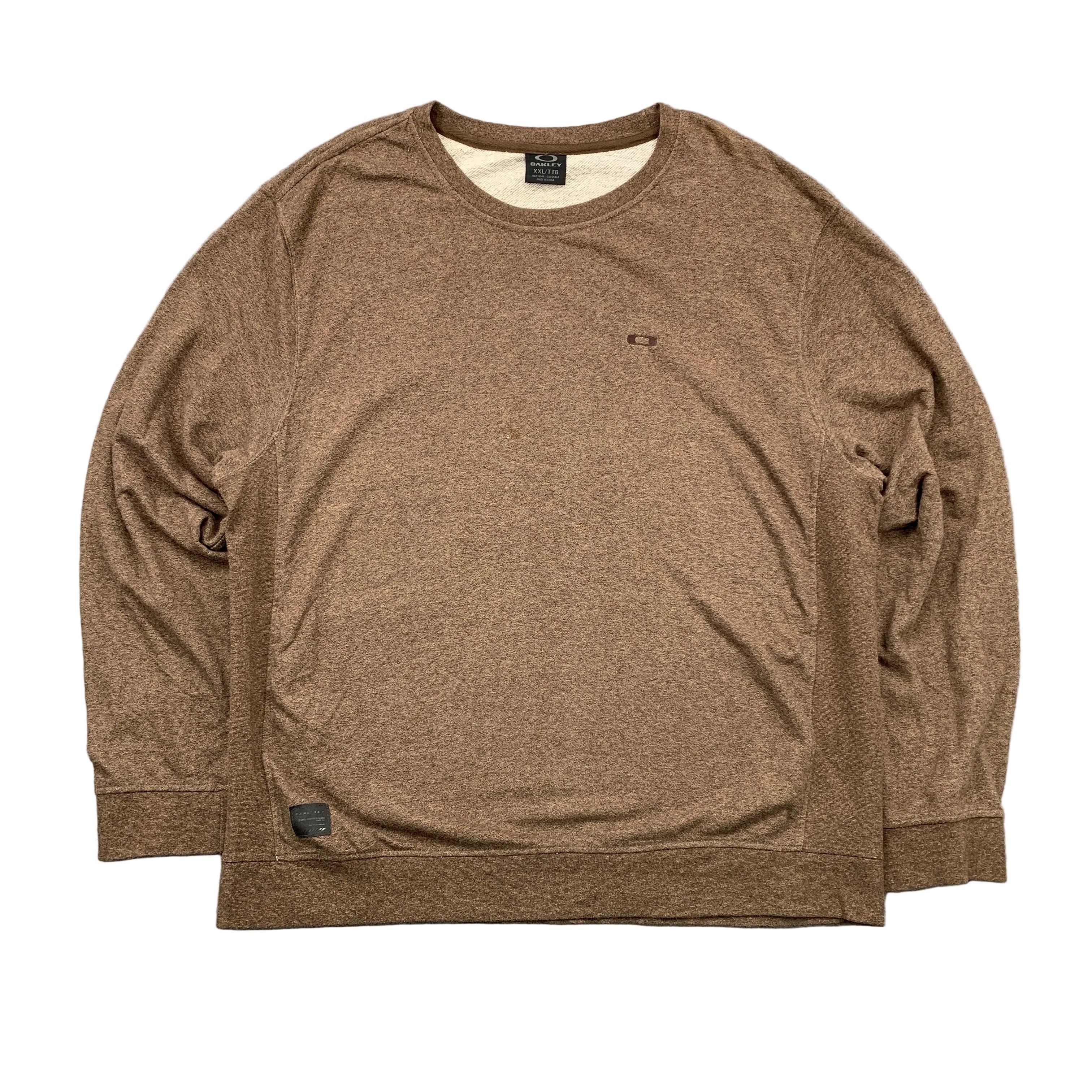 Brown sweatshirt on a gray background