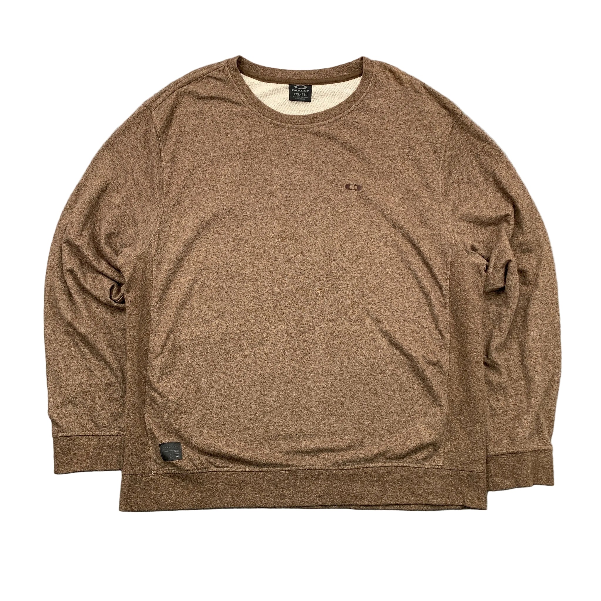 Brown sweatshirt on a gray background