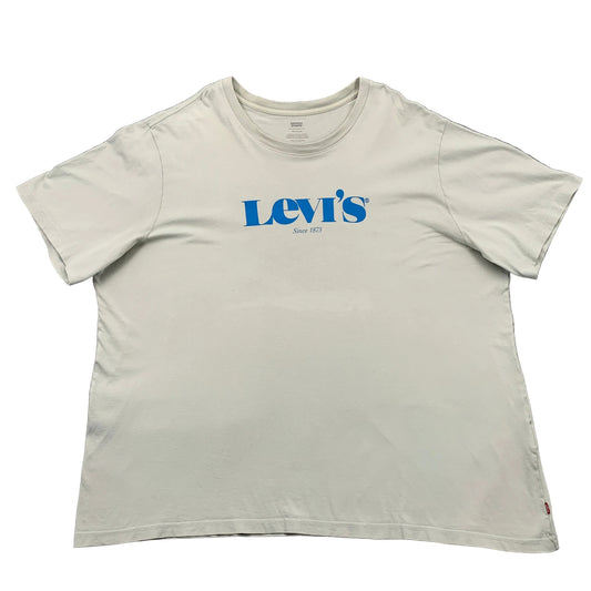 Beige t-shirt with Levi's logo on a gray background